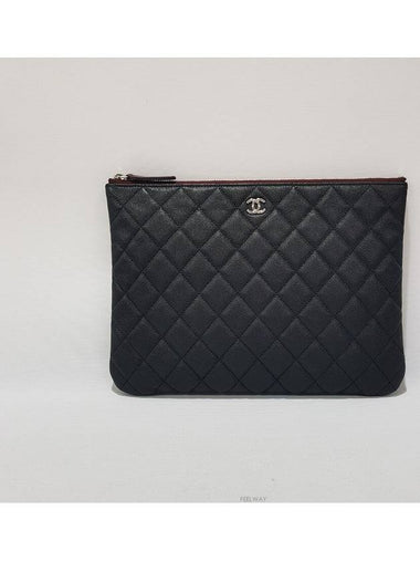 Classic Clutch Caviar Silver New Medium - CHANEL - BALAAN 1