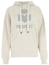 Women's Mansel Logo Print Hoodie Ecru - ISABEL MARANT ETOILE - BALAAN.