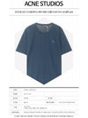 Nash Face Short Sleeve T-Shirt Midnight Blue - ACNE STUDIOS - BALAAN 3