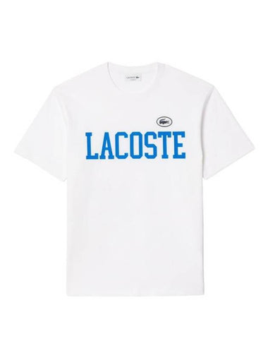 Badge Cotton Short Sleeve T-Shirt White - LACOSTE - BALAAN 1