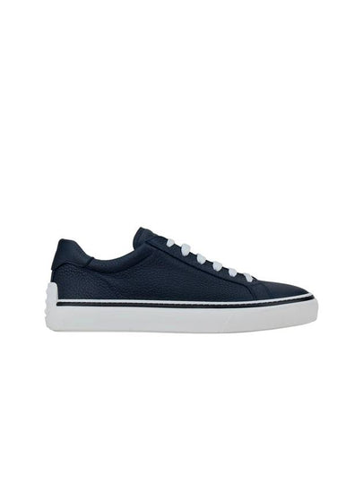 Grained Leather Low-Top Sneakers Blue - TOD'S - BALAAN 2