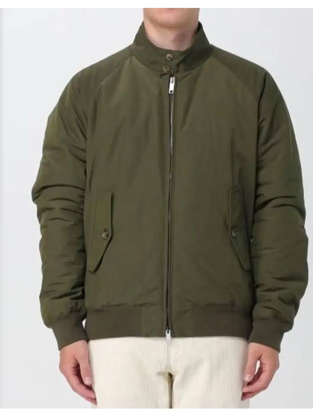 Men's Zip-up Bomber Cotton Jacket Green - BARACUTA - BALAAN 3
