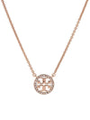 Miller Pave Logo Delicate Necklace Rose - TORY BURCH - BALAAN 4