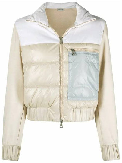 Logo Patch High Neck Padding Ivory - MONCLER - BALAAN 2