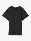 Embroidered Logo Cotton Short Sleeve T-Shirt Black - TOTEME - BALAAN 2