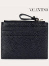 Rockstud Card Wallet Black - VALENTINO - BALAAN 5