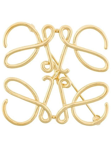 Anagram Metal Brooch Gold - LOEWE - BALAAN 1