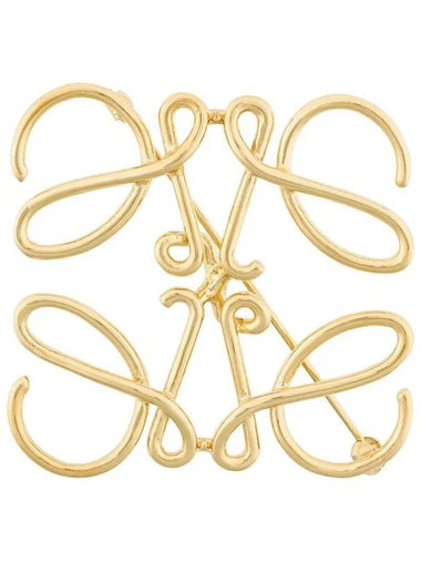 Anagram Metal Brooch Gold - LOEWE - BALAAN 1