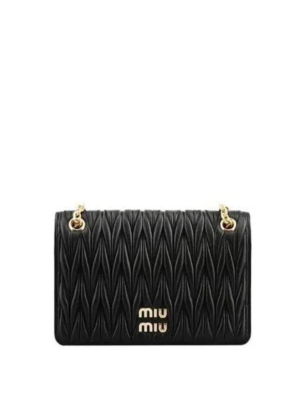 Matelasse Nappa Leather Mini Bag Black - MIU MIU - BALAAN 2