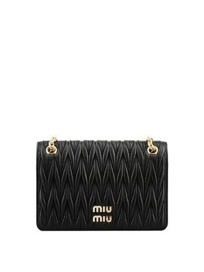 Matelasse Nappa Leather Mini Bag Black - MIU MIU - BALAAN 2