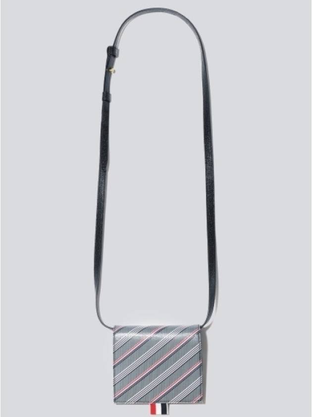 Monogram Coated RWB Stripe Shoulder Strap Mini Bag - THOM BROWNE - BALAAN 2