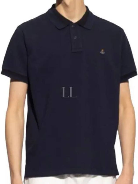 Classic ORB Logo Polo Shirt Navy - VIVIENNE WESTWOOD - BALAAN 2