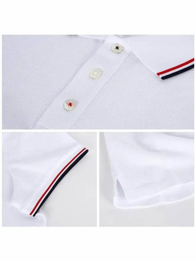 Logo Patch Short Sleeve Polo Optical White - MONCLER - BALAAN 7