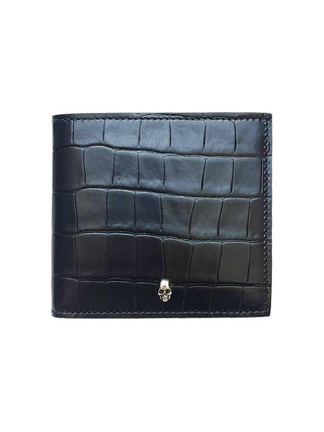 Mini Skull Crocodile Bicycle Wallet Black - ALEXANDER MCQUEEN - BALAAN 2