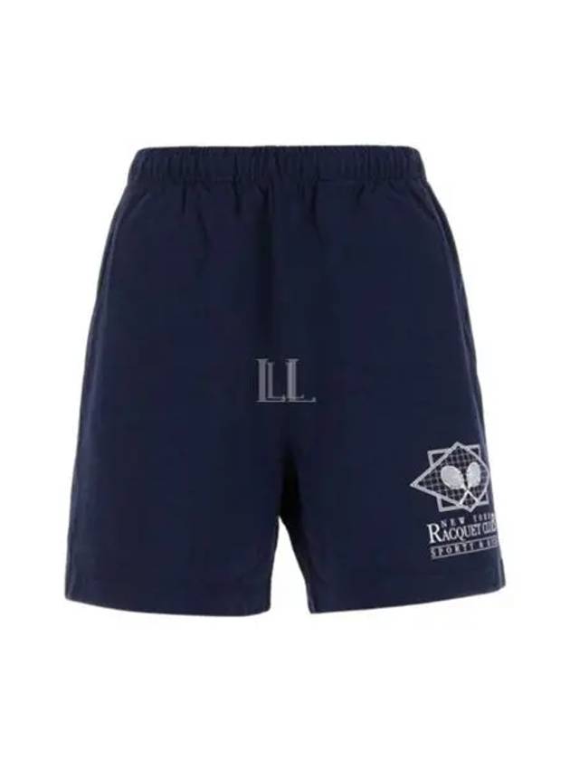 Women's Logo Print Shorts Navy - SPORTY & RICH - BALAAN 2