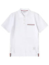 RWB Pocket Interlock Cotton Short Sleeve Polo Shirt White - THOM BROWNE - BALAAN 2