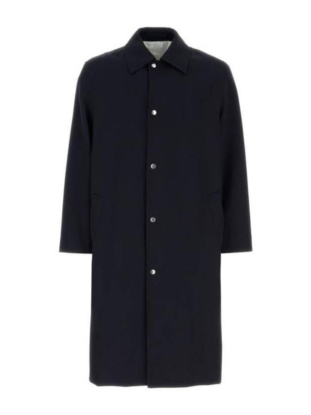 Wardrobe W Sports Wool Trench Coat Navy - JIL SANDER - BALAAN 2