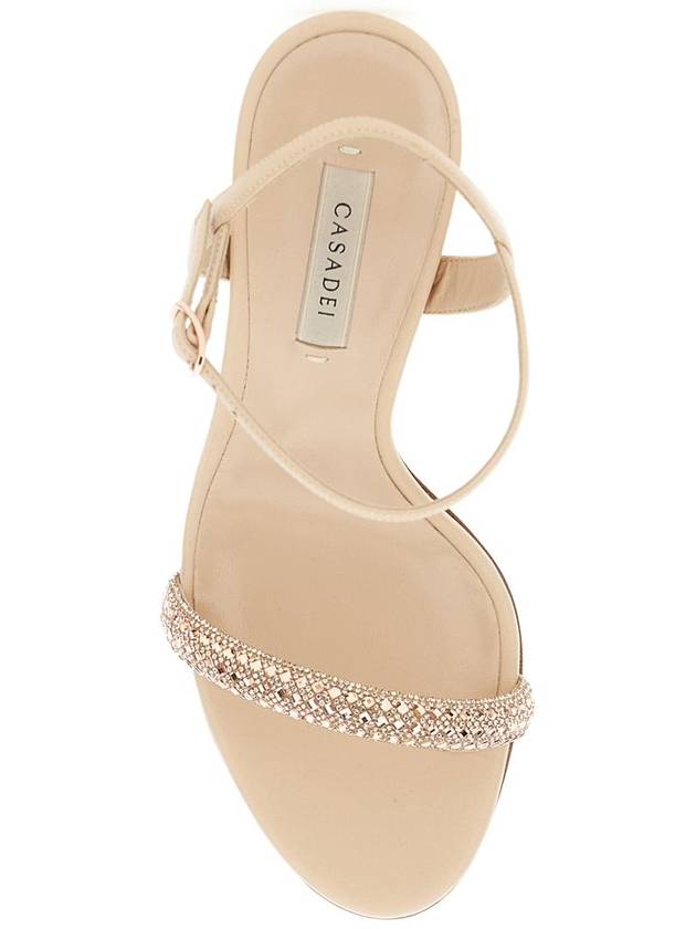 'Giulia Stratosphere Minorca' Pink Slingback Sandals With Crystal Embellishments In Leather Woman - CASADEI - BALAAN 4