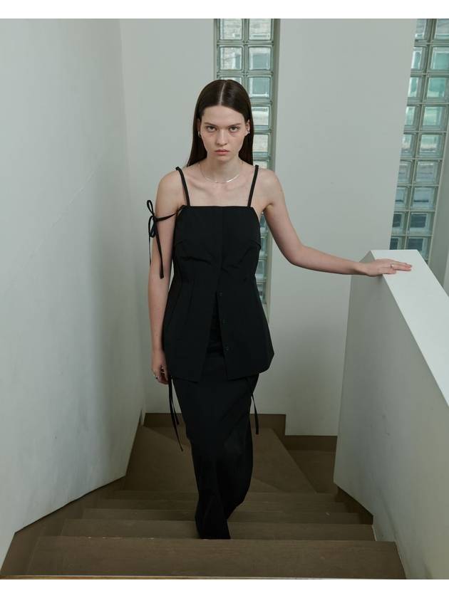 Out seam detail camisole sleeveless black - UNMUTE - BALAAN 3