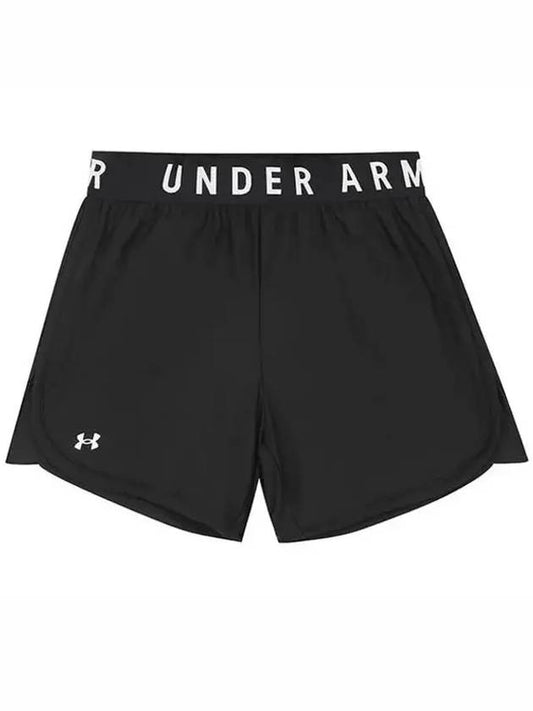 Women's Play Up 5 Inch Shorts Black - UNDER ARMOUR - BALAAN 1