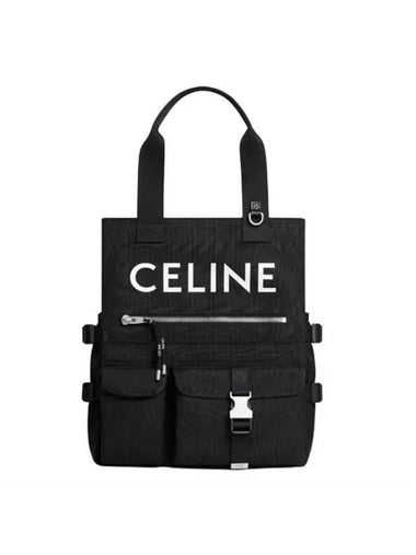 Nylon Logo Print Tote Bag Black - CELINE - BALAAN 1