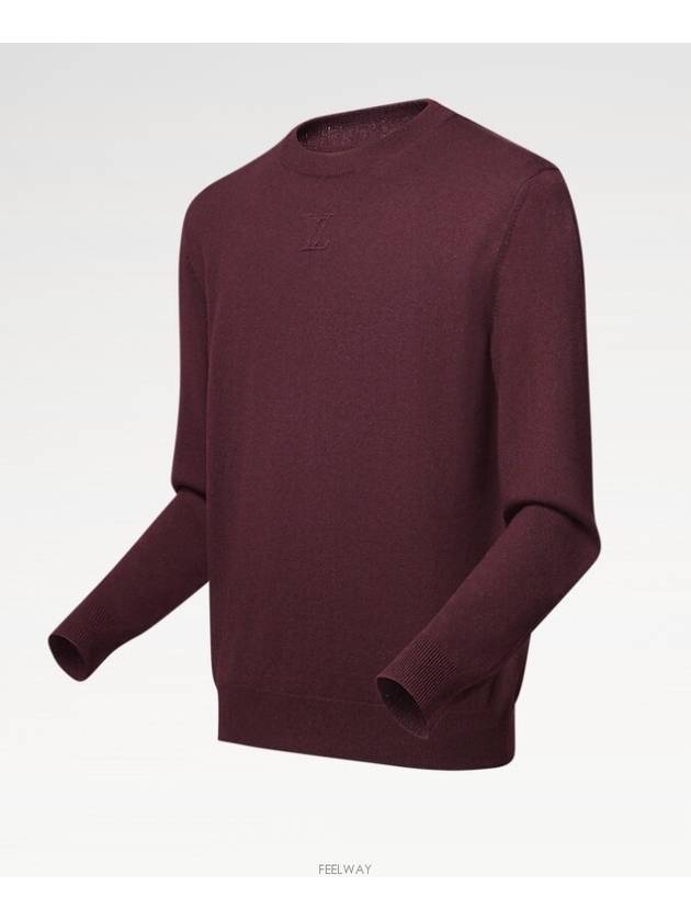 1AGIHI embossed cashmere crew neck - LOUIS VUITTON - BALAAN 2