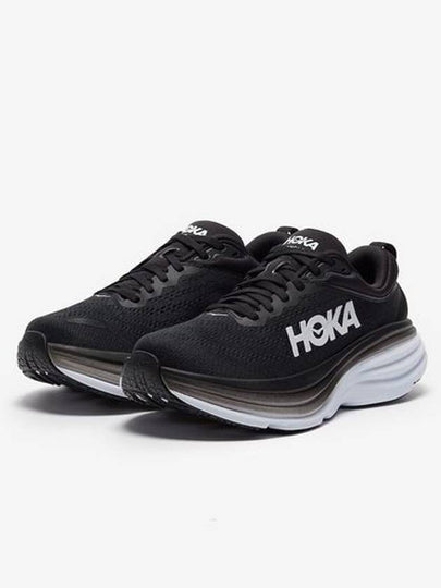 Bondi 8 Low Top Sneakers Black White - HOKA ONE ONE - BALAAN 2