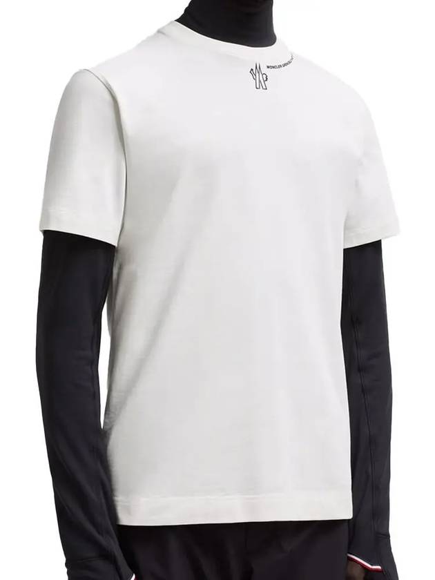 Grenoble logo short sleeve t shirt ivory - MONCLER - BALAAN 6