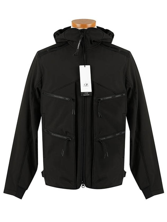 Shell Goggles Hooded Jacket Black - CP COMPANY - BALAAN 2