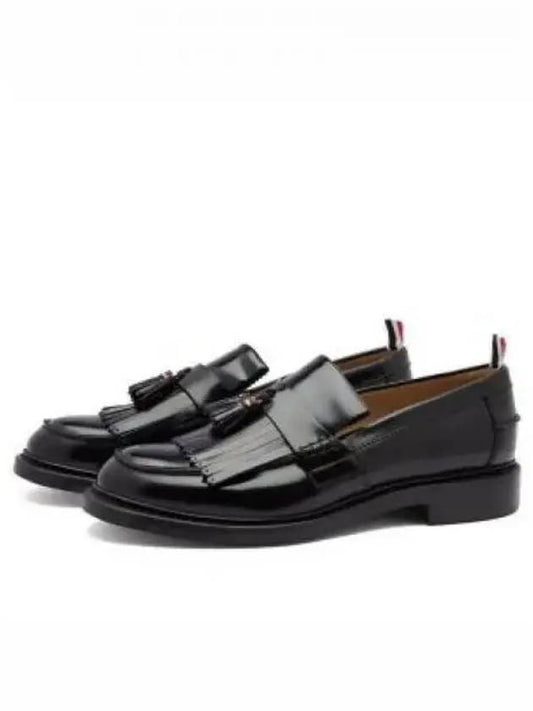 Spazzolato Goodyear Sole Tassel Kilt Leather Loafer Black - THOM BROWNE - BALAAN 2