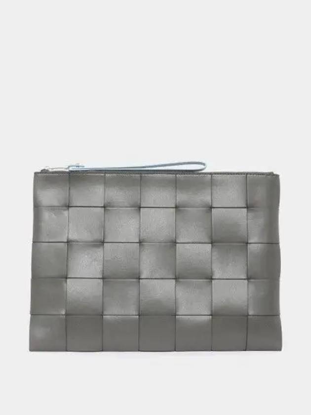 Intrecciato Clutch Bag Grey - BOTTEGA VENETA - BALAAN 2