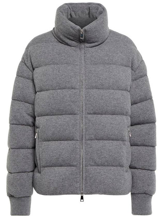 Cayeux Wool Cashmere High Neck Short Padded Medium Gray - MONCLER - BALAAN 2