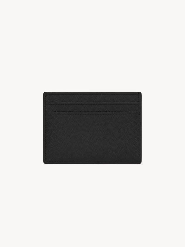 Monogram Caviar Leather Card Wallet Black - SAINT LAURENT - BALAAN 3