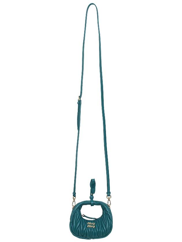 Wander Matelasse Micro Nappa Leather Hobo Mini Bag Green - MIU MIU - BALAAN 4