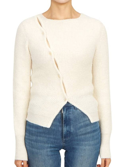 La Maille Pau Asymmetric Cardigan White - JACQUEMUS - BALAAN 2