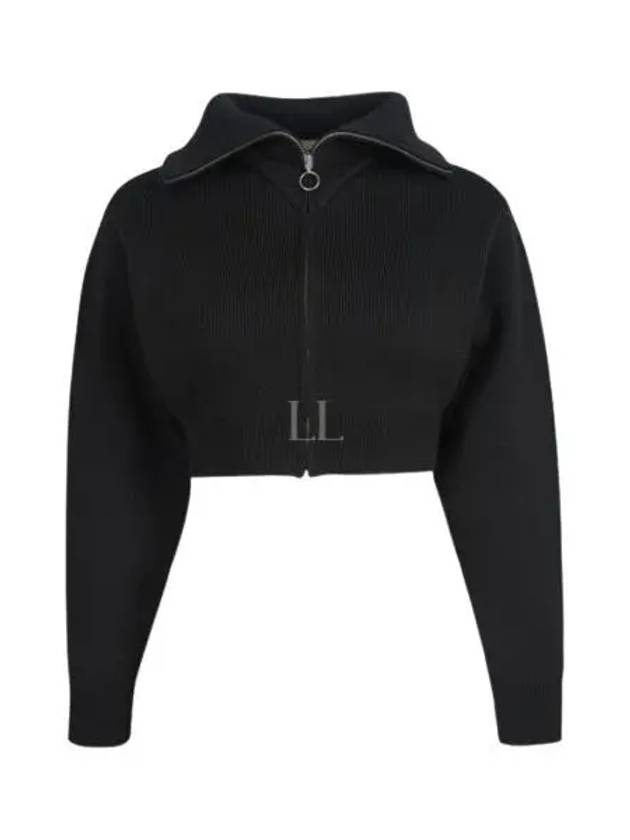 Women's High Neck Crop Cardigan Black - ISABEL MARANT - BALAAN 2