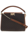 Karlie Medium Logo Satchel Shoulder Bag Brown - MICHAEL KORS - BALAAN 2