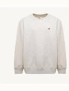 Men's Logo Patch Sweatshirt Pale Gray - AUTRY - BALAAN 1