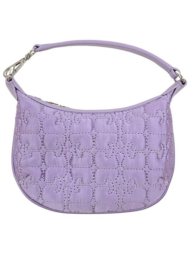 Butterfly Mini Flat Satin Pouch Shoulder Bag Light Lilac - GANNI - BALAAN 2