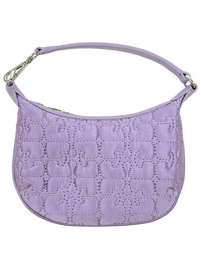 Butterfly Mini Flat Satin Pouch Shoulder Bag Light Lilac - GANNI - BALAAN 2