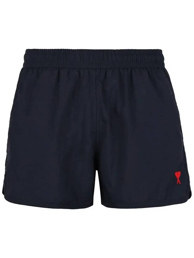 Heart Logo Swim Shorts Navy - AMI - BALAAN 2