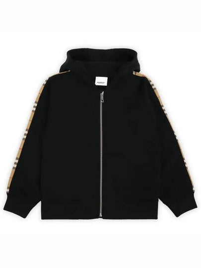 Kids Cotton Zip-Up Hoodie Black - BURBERRY - BALAAN 2