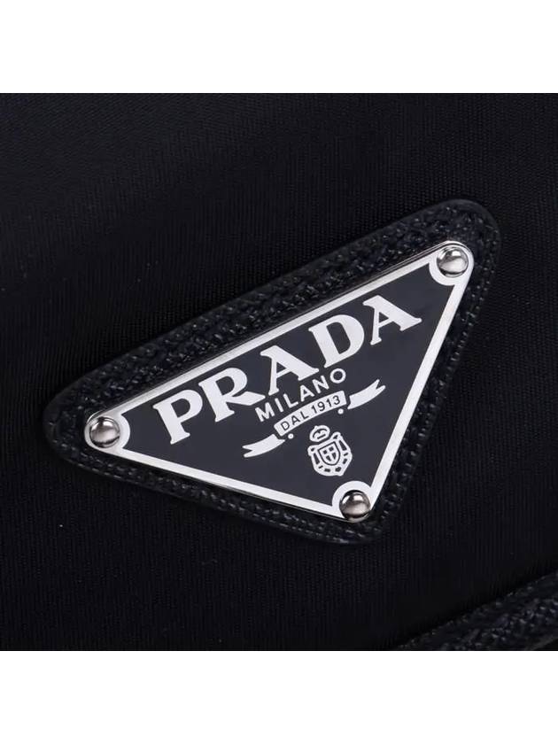 Triangle Logo Re-Nylon Saffiano Leather Cross Bag Black - PRADA - BALAAN 7