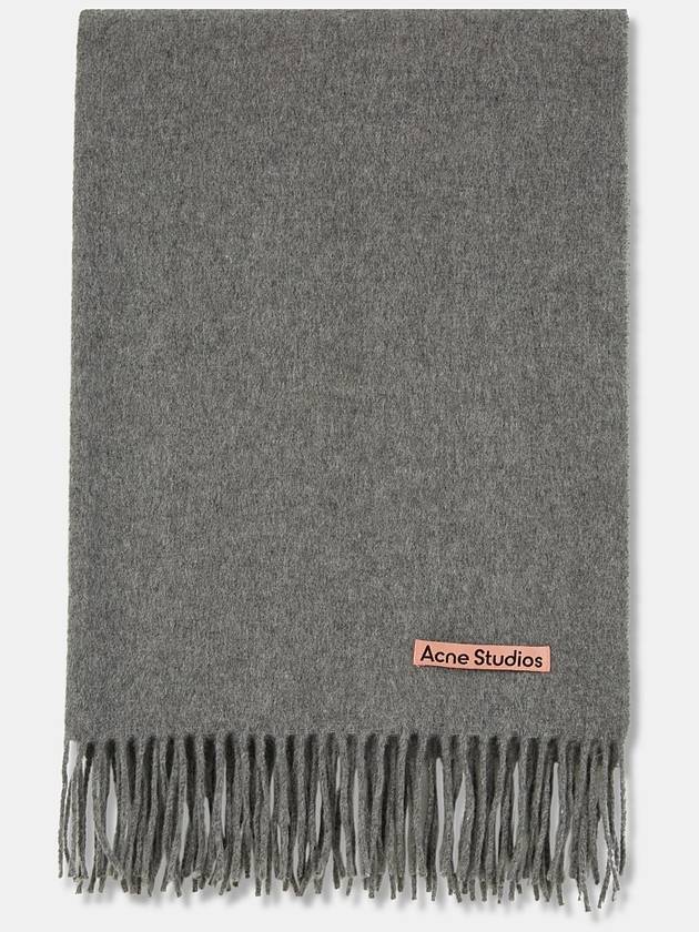 Wool Fringe Scarf Grey Melange - ACNE STUDIOS - BALAAN 3