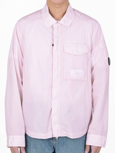 Chrome-R Pocket Over Long Sleeve Shirt Pink - CP COMPANY - BALAAN 1