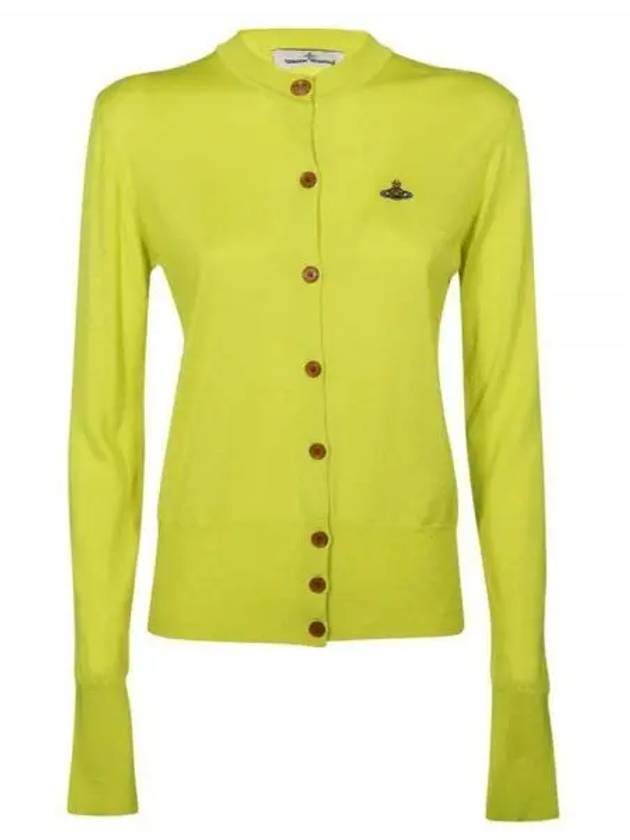 Bea ORB logo cardigan yellow - VIVIENNE WESTWOOD - BALAAN.