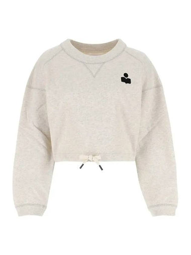 Margo Logo Crop Sweatshirt Ecru - ISABEL MARANT ETOILE - BALAAN 1