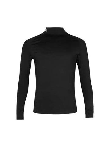 UA Heartgear Compression Mock Long Sleeve T-Shirt Black - UNDER ARMOUR - BALAAN 1