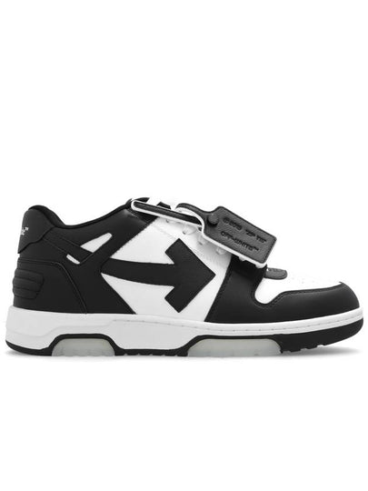 Out of Office Leather Low-Top Sneakers White Black - OFF WHITE - BALAAN 2