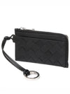 Intrecciato L Zipper Leather Card Wallet Black - BOTTEGA VENETA - BALAAN 6